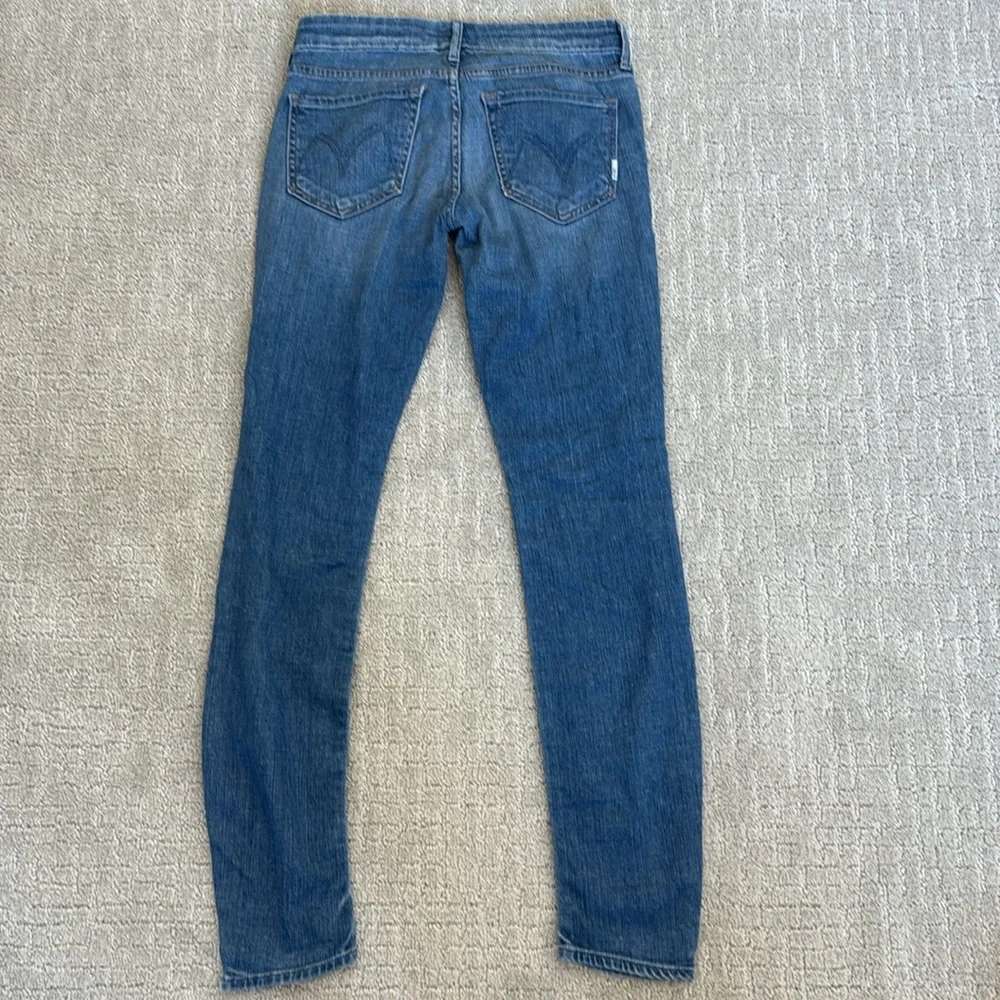 Mother “The Looker Crop” in “Rancho Diablo” medium wash denim jeans skinny - Picture 7 of 9